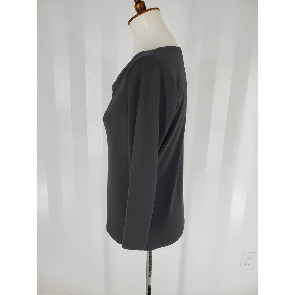LIZ CLAIBORNE Women's Black Long Sleeve Blouse Sz L - Picture 3 of 10